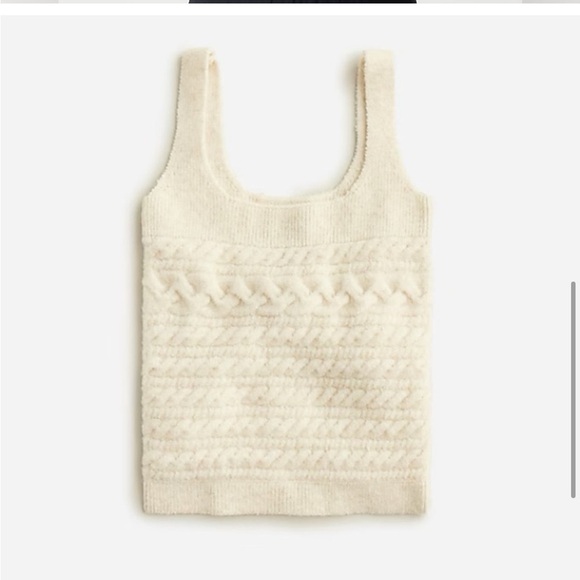 NWT J. Crew Supersoft Cropped Cableknit Sweater Tank Set - Picture 4 of 8